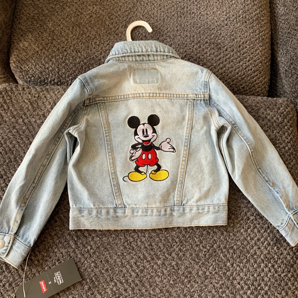 Unisex kid blue jean jacket